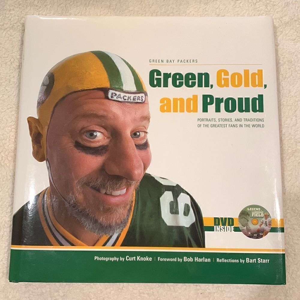 NFL Green Bay Packers Green, Gold, and Proud Greatest Fans Hardcover Book‎ & DVD